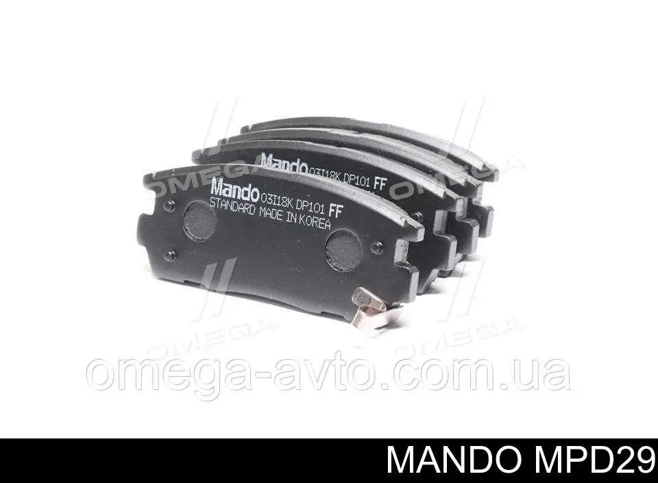 MPD29 Mando Okładziny (klocki) do hamulców tarczowych tylne