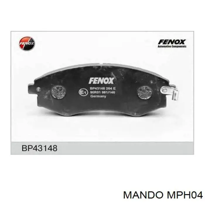 Do koszyka MPH04 Mando Klocki hamulcowe przednie tarczowe