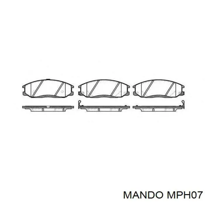Klocki hamulcowe przednie tarczowe MPH07 Mando