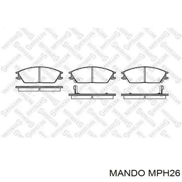 Klocki hamulcowe przednie tarczowe MPH26 Mando