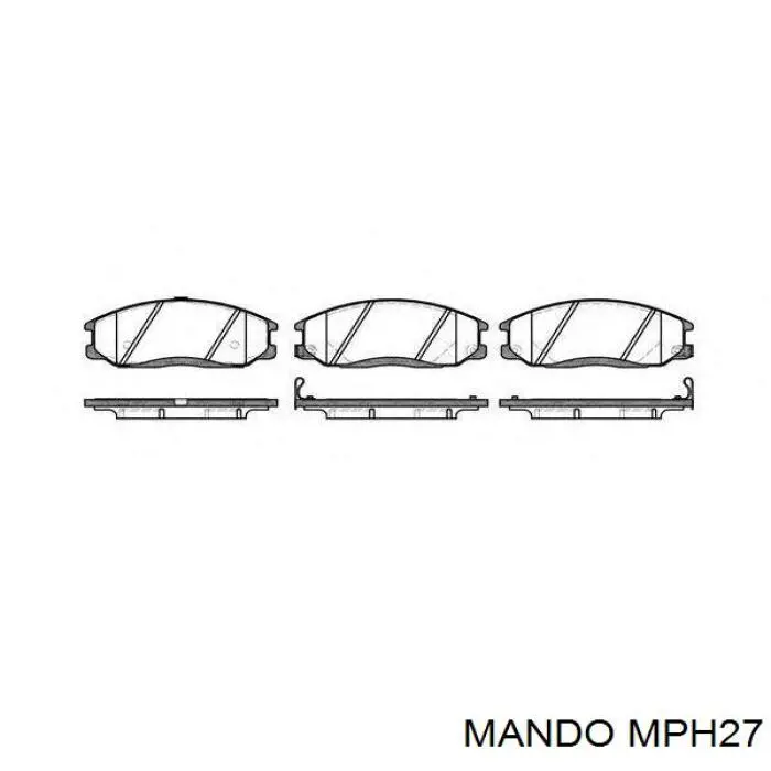 MPH27 Mando Klocki hamulcowe przednie tarczowe