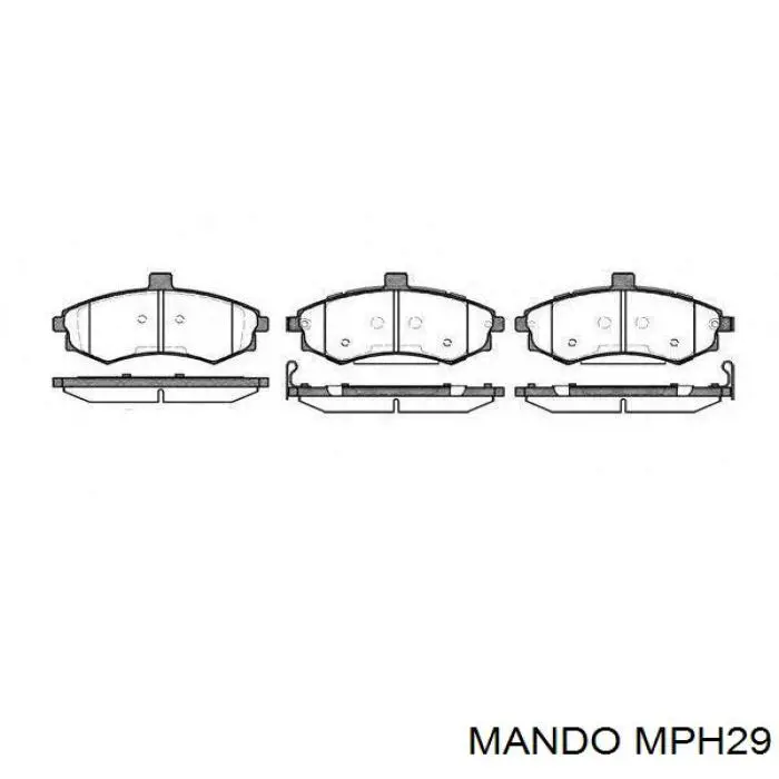 MPH29 Mando Klocki hamulcowe przednie tarczowe