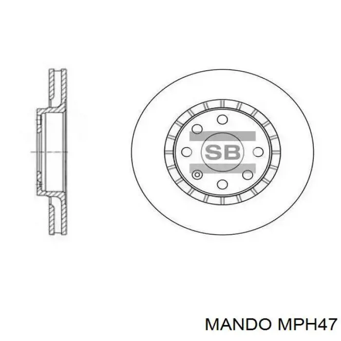 MPH47 Mando Klocki hamulcowe przednie tarczowe