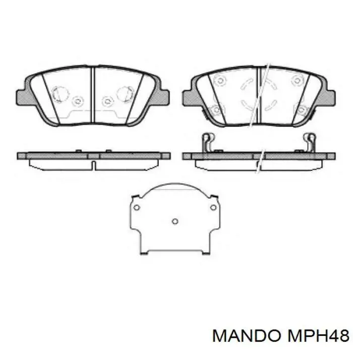 Klocki hamulcowe przednie tarczowe Mando MPH48 cena, od 25,44 USD