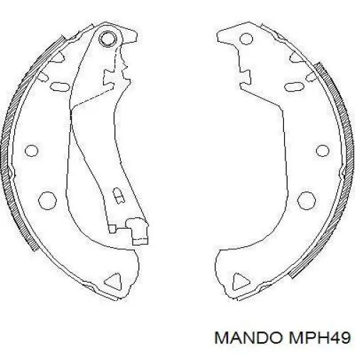 Klocki hamulcowe przednie tarczowe Mando MPH49