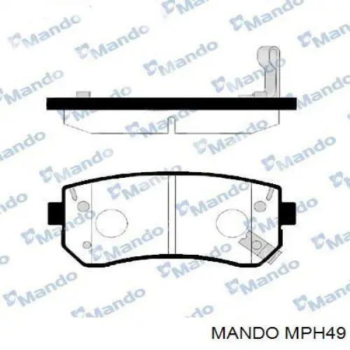 MPH49 Mando Klocki hamulcowe przednie tarczowe