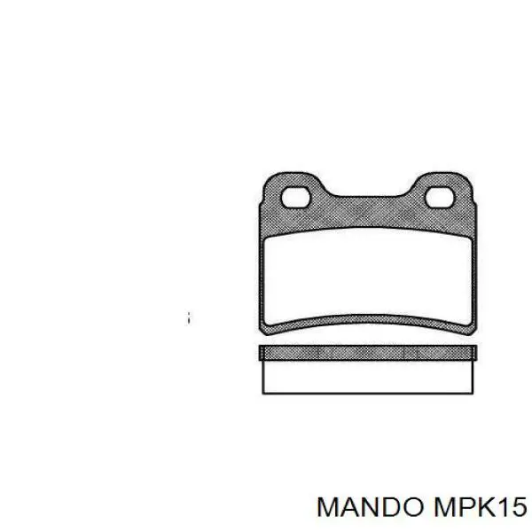 Okładziny (klocki) do hamulców tarczowych tylne Mando MPK15 cena, od 20,36 USD