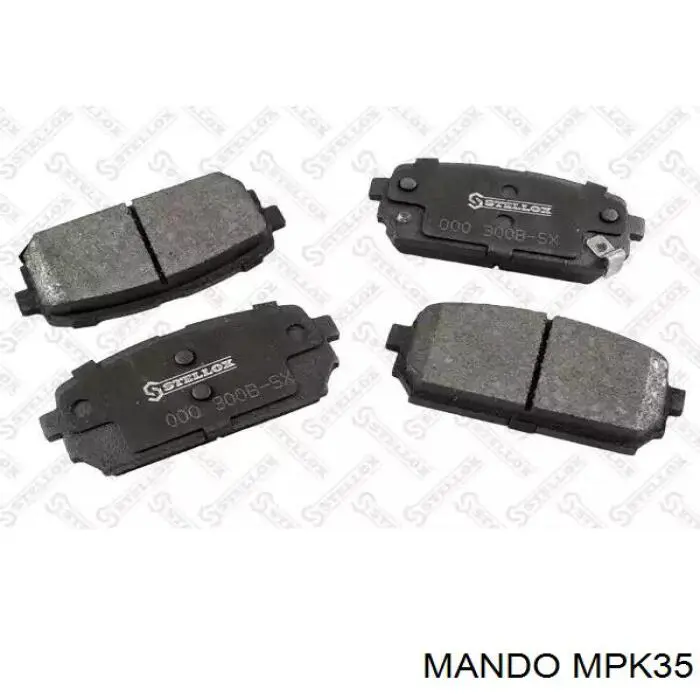 MPK35 Mando Okładziny (klocki) do hamulców tarczowych tylne