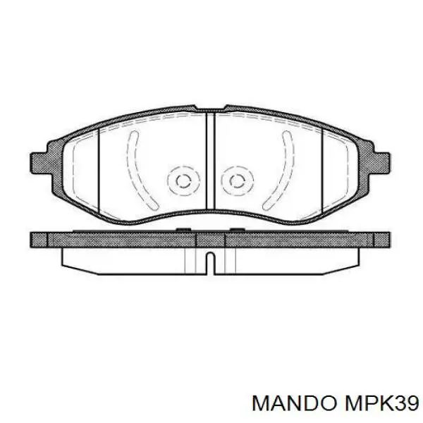 Do koszyka MPK39 Mando Klocki hamulcowe przednie tarczowe