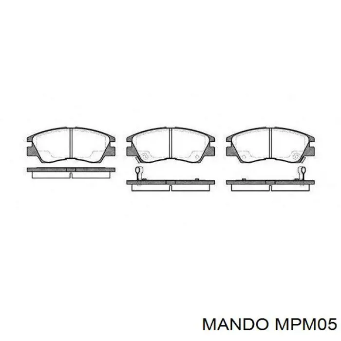 MPM05 Mando Klocki hamulcowe przednie tarczowe