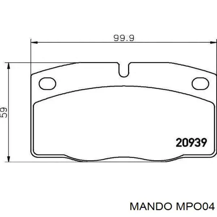 Okładziny (klocki) do hamulców tarczowych tylne Mando MPO04 cena, od 17,03 USD
