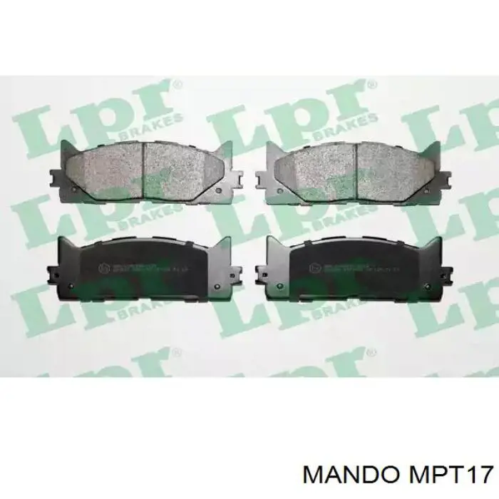 MPT17 Mando Klocki hamulcowe przednie tarczowe