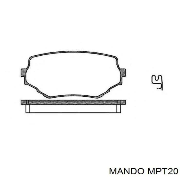 Okładziny (klocki) do hamulców tarczowych tylne MPT20 Mando