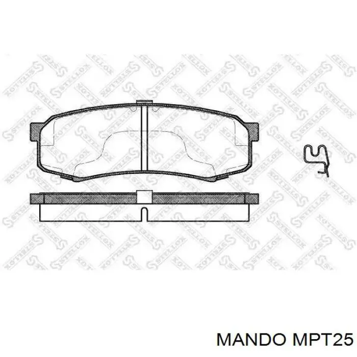 MPT25 Mando Klocki hamulcowe przednie tarczowe