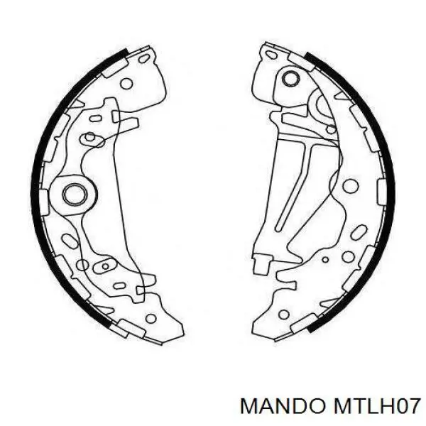 Klocki hamulcowe tylne bębnowe 5830545A41 Hyundai/Kia