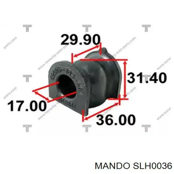 SLH0036 Mando Łącznik stabilizatora przedniego lewy
