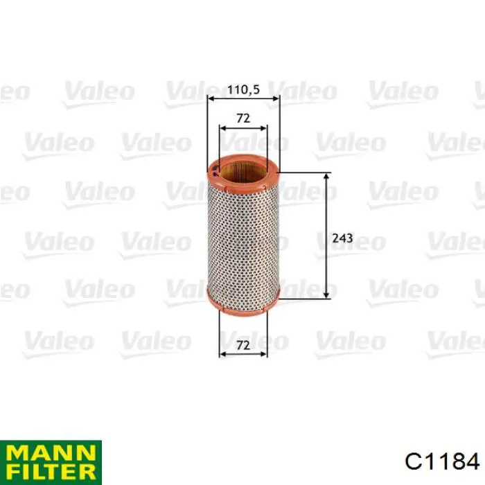 Filtr powietrza Mann-Filter C1184 cena, od 12,78 USD