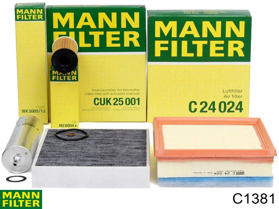 Do koszyka C1381 Mann-Filter Filtr powietrza