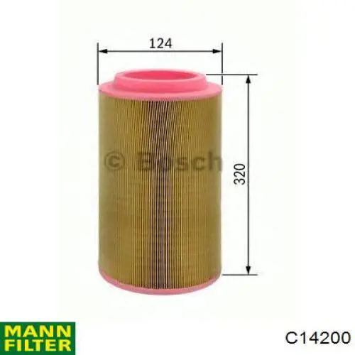 Filtr powietrza Mann-Filter C14200 cena, od 30,57 USD
