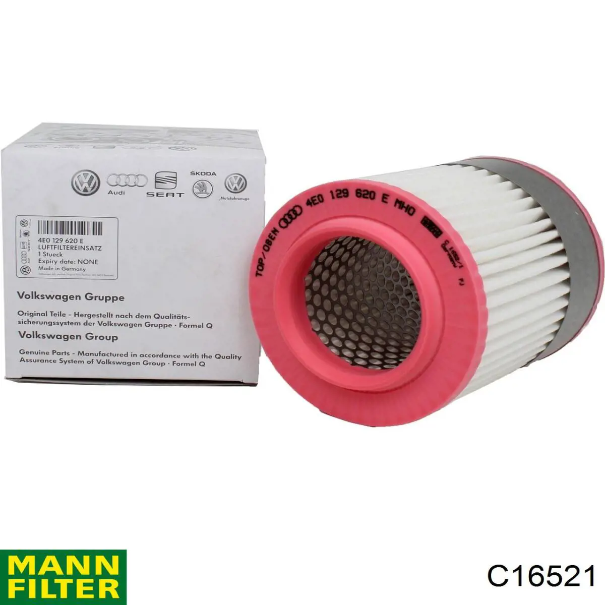 Do koszyka C16521 Mann-Filter Filtr powietrza