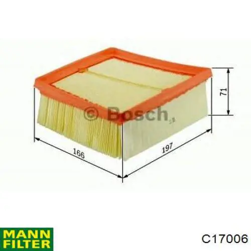 Do koszyka C17006 Mann-Filter Filtr powietrza