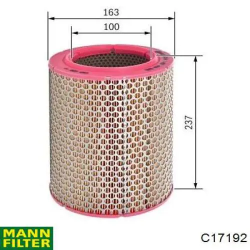 Filtr powietrza Mann-Filter C17192 cena, od 14,85 USD