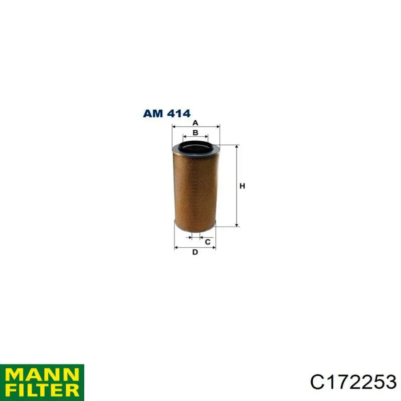 Do koszyka C172253 Mann-Filter Filtr powietrza