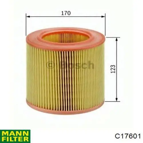Do koszyka C17601 Mann-Filter Filtr powietrza