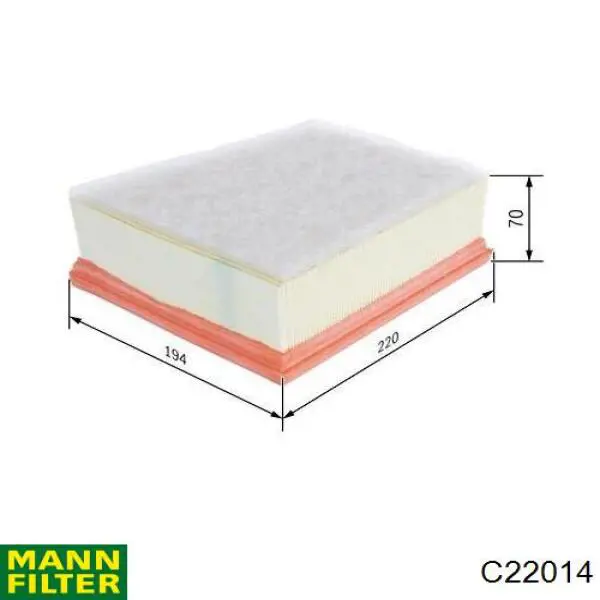 Do koszyka C22014 Mann-Filter Filtr powietrza