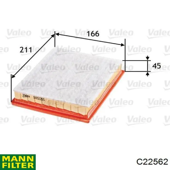 Filtr powietrza Mann-Filter C22562 cena, od 7,93 USD