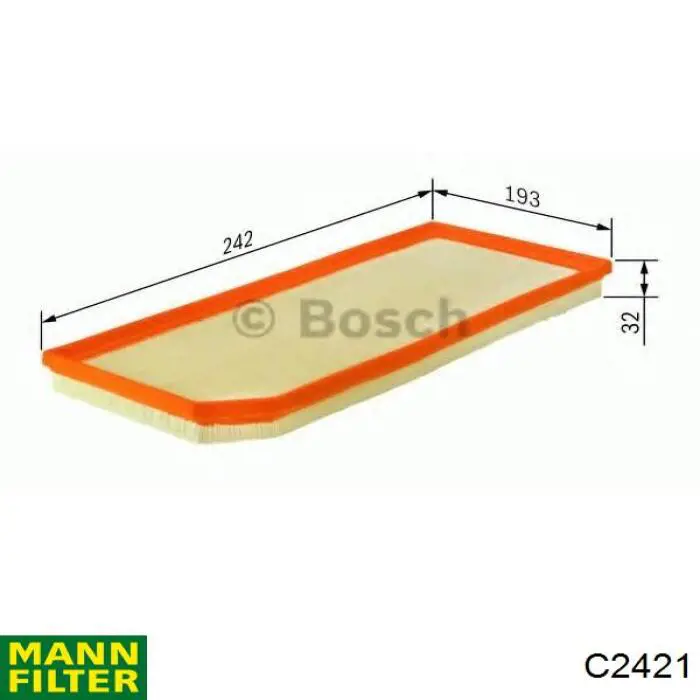 Do koszyka C2421 Mann-Filter Filtr powietrza