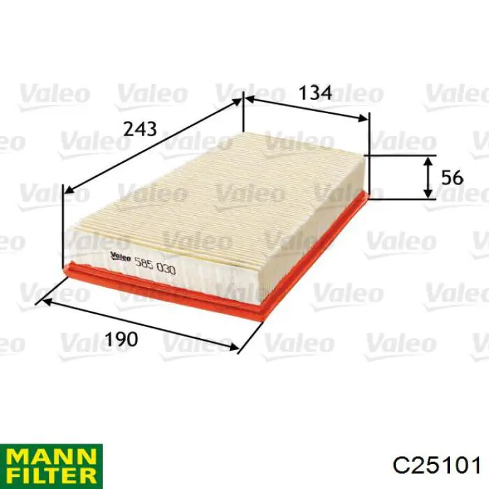 Filtr powietrza Mann-Filter C25101 cena, od 44,33 USD