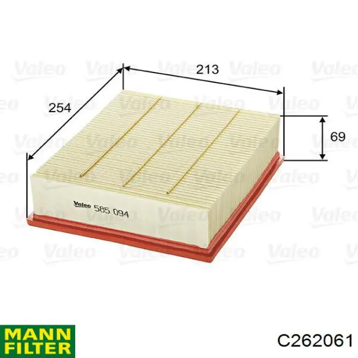 Do koszyka C262061 Mann-Filter Filtr powietrza