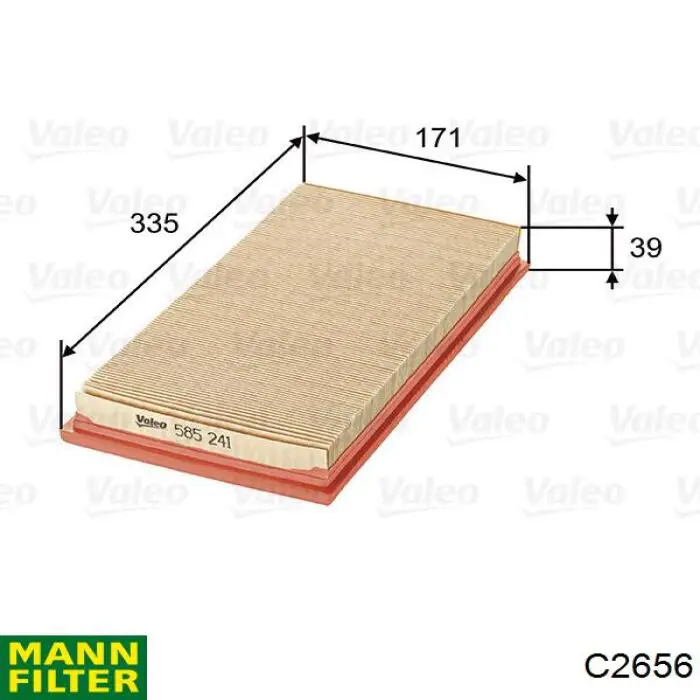 Do koszyka C2656 Mann-Filter Filtr powietrza