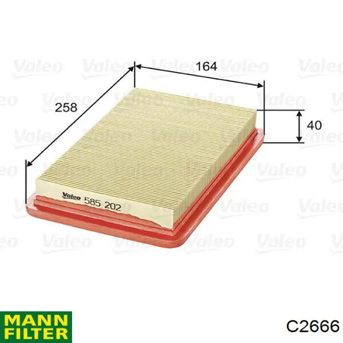 Filtr powietrza Mann-Filter C2666 cena, od 9,63 USD