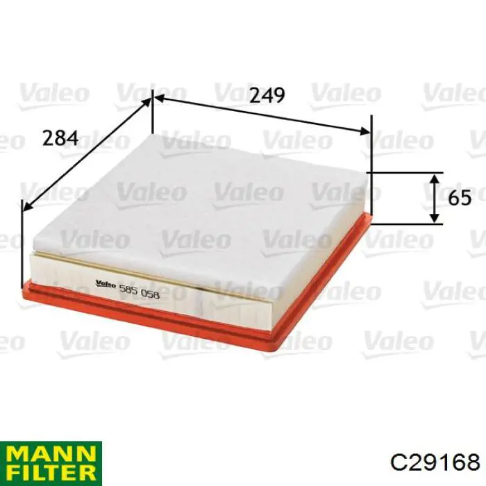 Do koszyka C29168 Mann-Filter Filtr powietrza