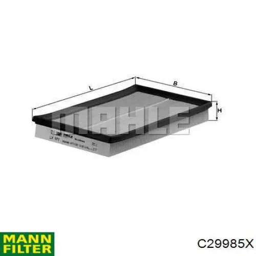 Filtr powietrza C29985X Mann-Filter