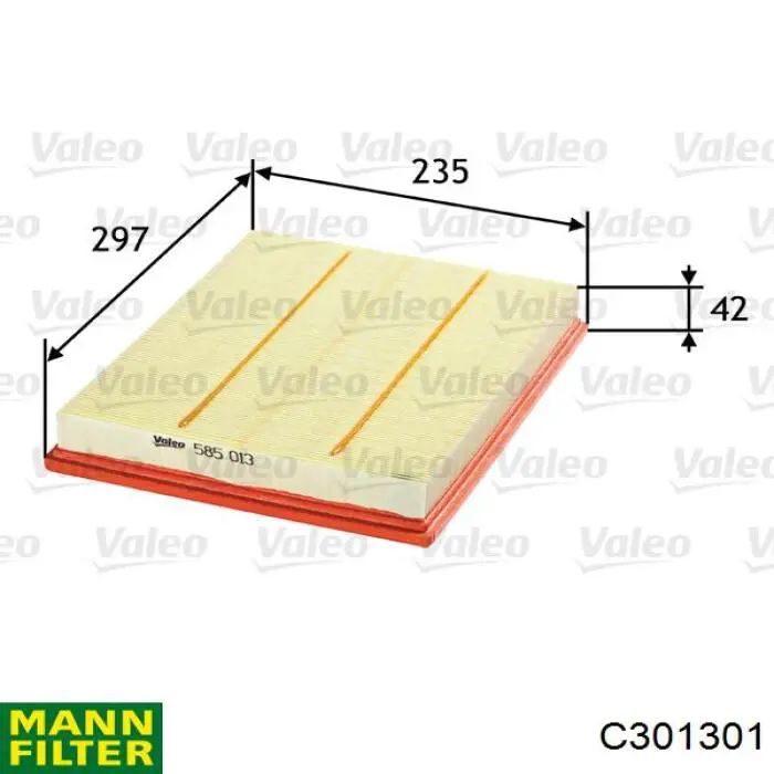 Filtr powietrza Mann-Filter C301301 cena, od 14,13 USD