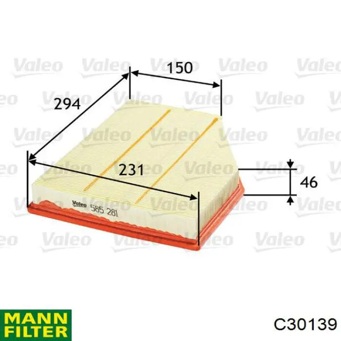 Filtr powietrza Mann-Filter C30139 cena, od 12,02 USD