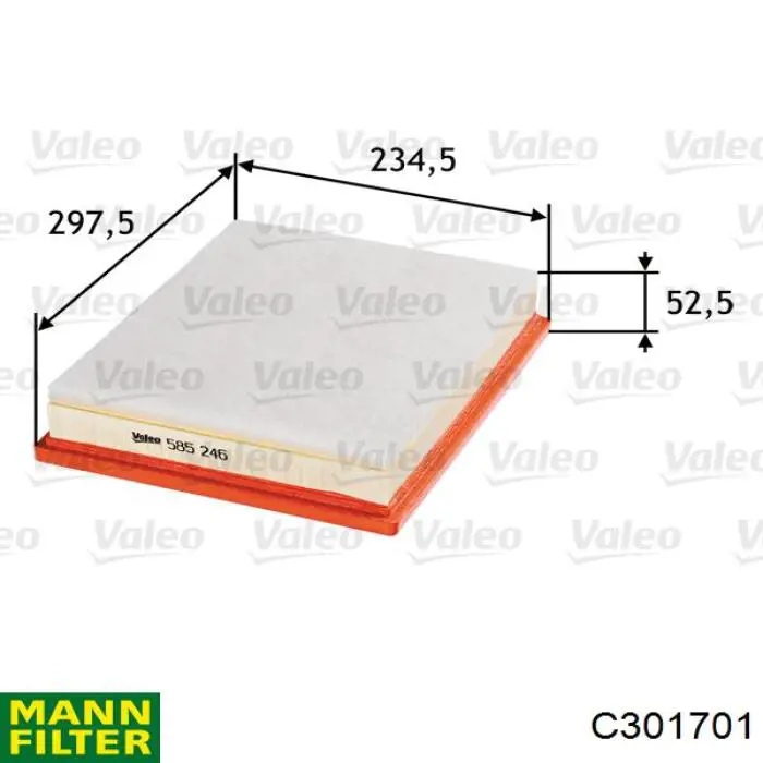 Filtr powietrza Mann-Filter C301701 cena, od 14,80 USD