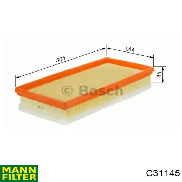 Do koszyka C31145 Mann-Filter Filtr powietrza