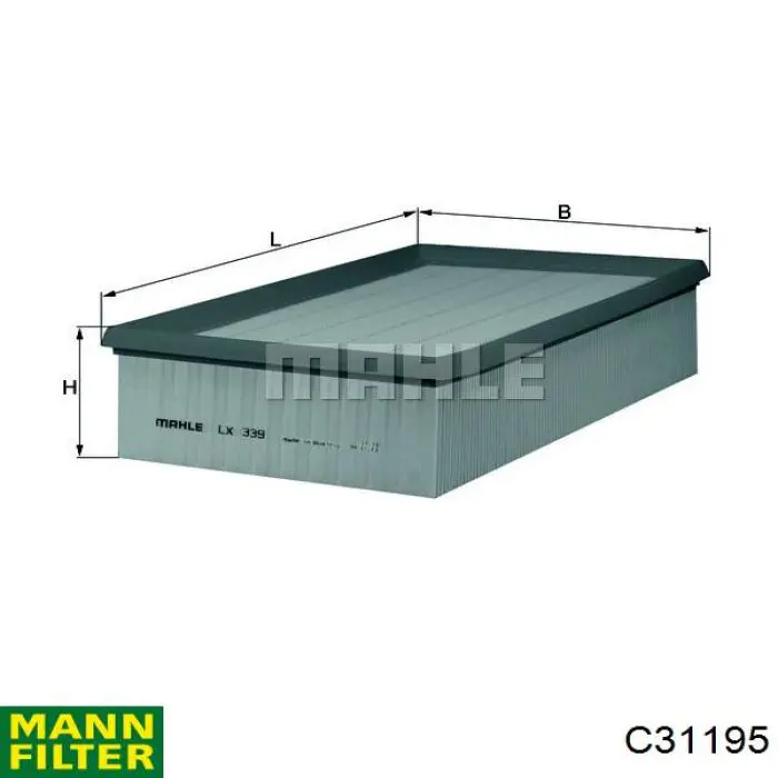 Do koszyka C31195 Mann-Filter Filtr powietrza