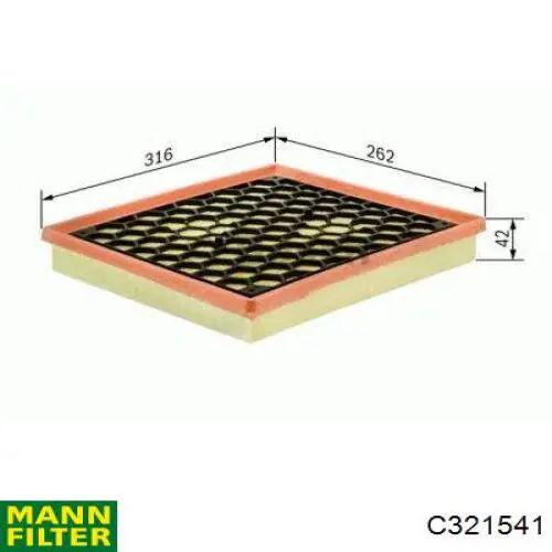 Do koszyka C321541 Mann-Filter Filtr powietrza