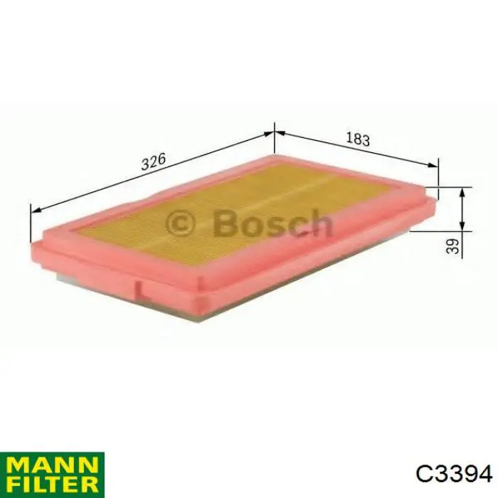 Do koszyka C3394 Mann-Filter Filtr powietrza