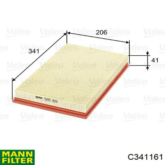 Filtr powietrza Mann-Filter C341161 cena, od 9,67 USD