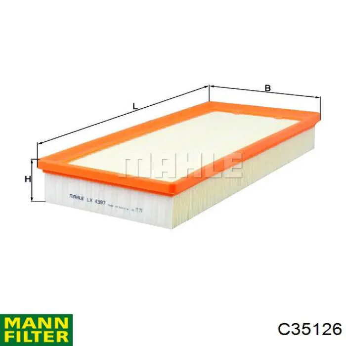 Do koszyka C35126 Mann-Filter Filtr powietrza