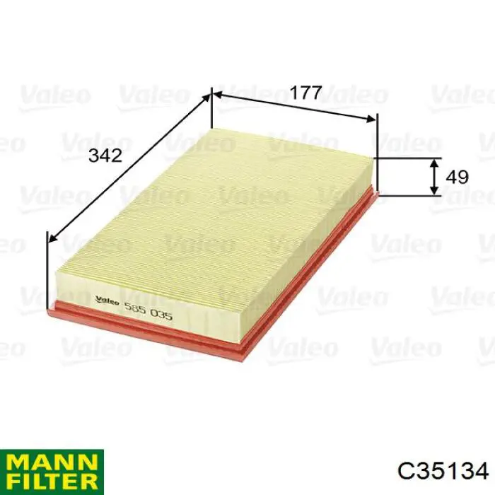 Do koszyka C35134 Mann-Filter Filtr powietrza