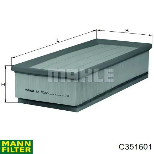 Do koszyka C351601 Mann-Filter Filtr powietrza