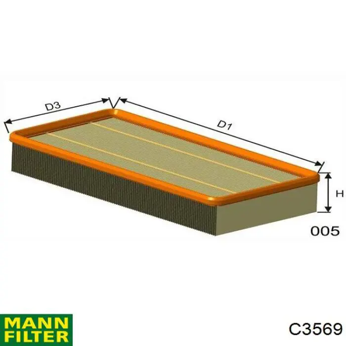 Filtr powietrza Mann-Filter C3569 cena, od 16,89 USD