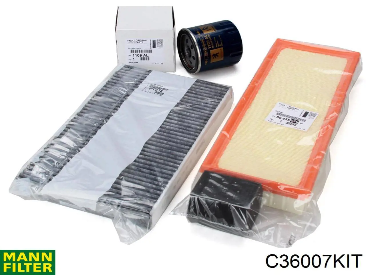 Do koszyka C36007KIT Mann-Filter Filtr powietrza